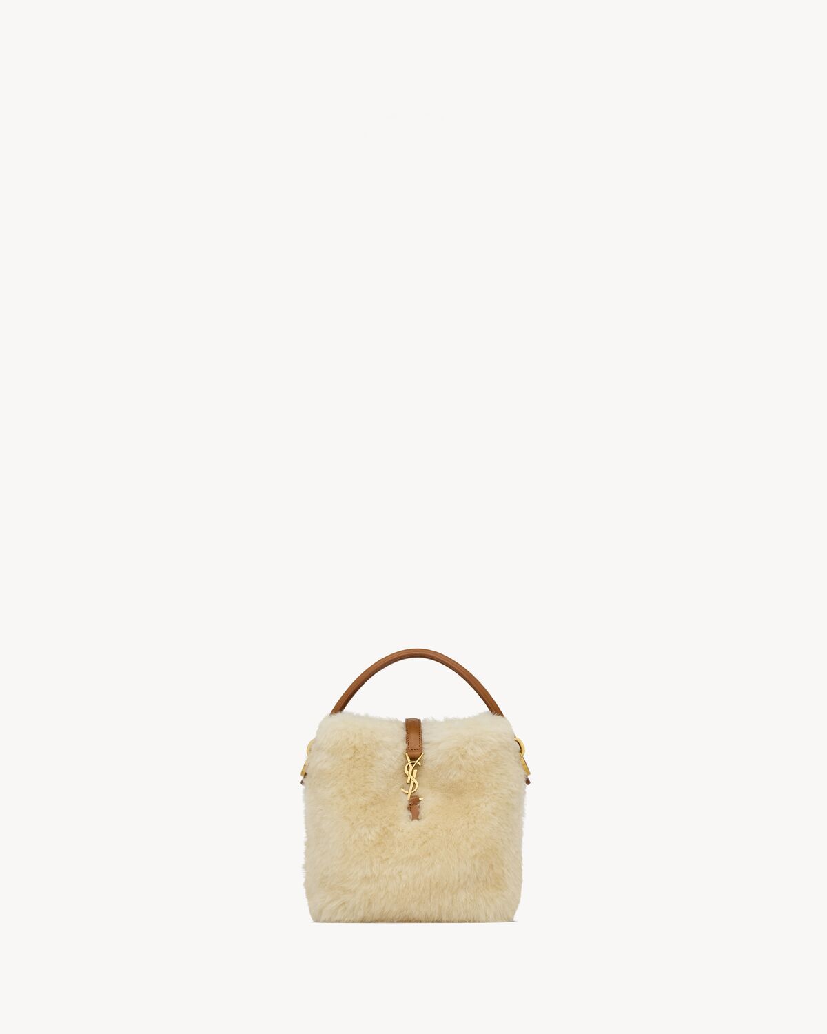 YSL Le 37 Mini In Shearling - Image 1